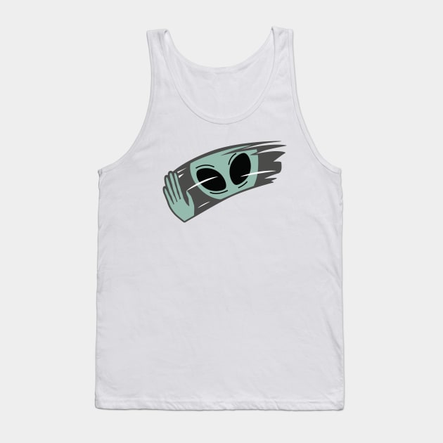 Spying Alien Tank Top by Galina Povkhanych